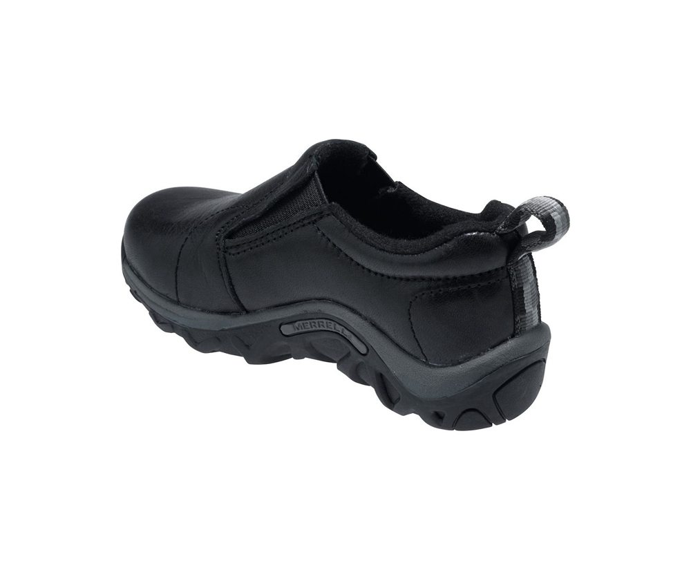 Merrell Slip Ons Dziecięce Czarne - Jungle Moc Skórzane - 051327-EGB